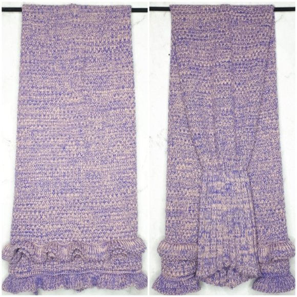 Mermaid Tail Knit Blanket Purple - Picture 2 of 7